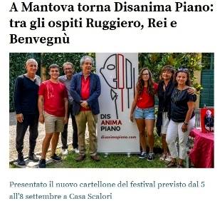Gazzetta di Mantova - agosto 2019 - Presentazione della VI edizione